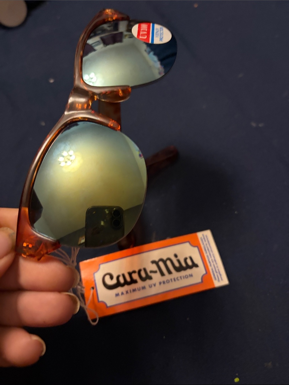 Tortoiseshell Sunglasses with Mirrored Lenses